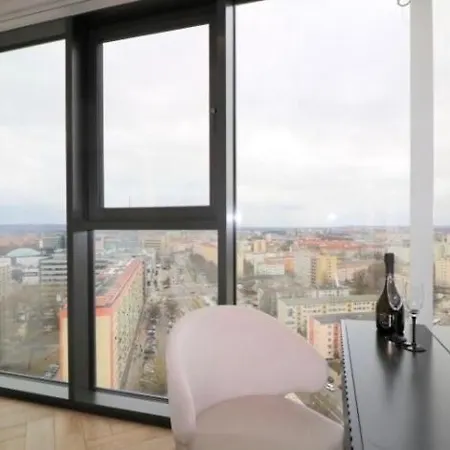 Hanza Tower Gold 26 Sauna & Jacuzzi & Pool Lägenhet Szczecin